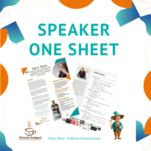Speaker One Sheet Speaker One Sheet with 2 Styles stacked in the middle.